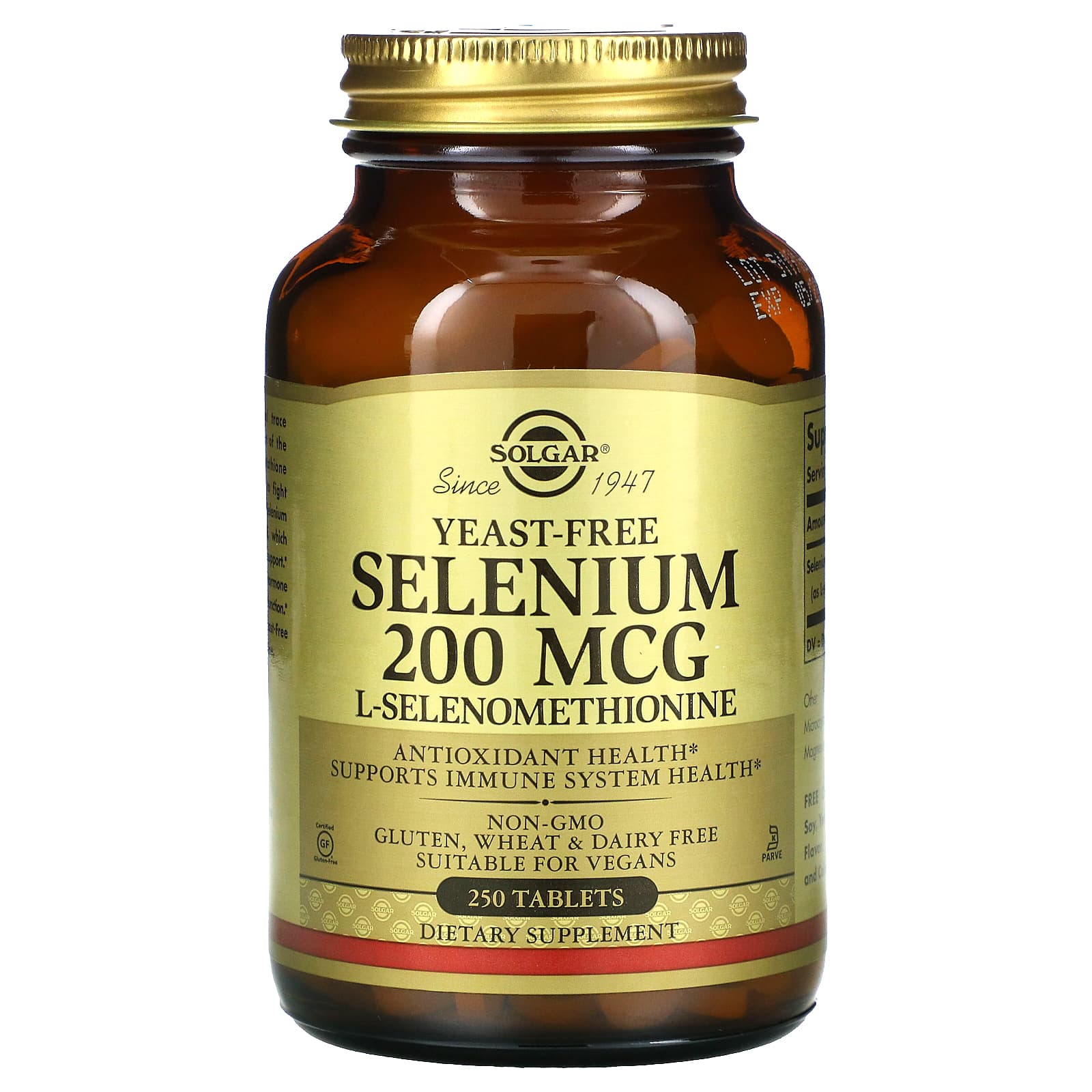 Solgar, Selenium Yeast-Free 200 mcg, 250 Tablets UPC 033984025585 | HiLife Vitamins